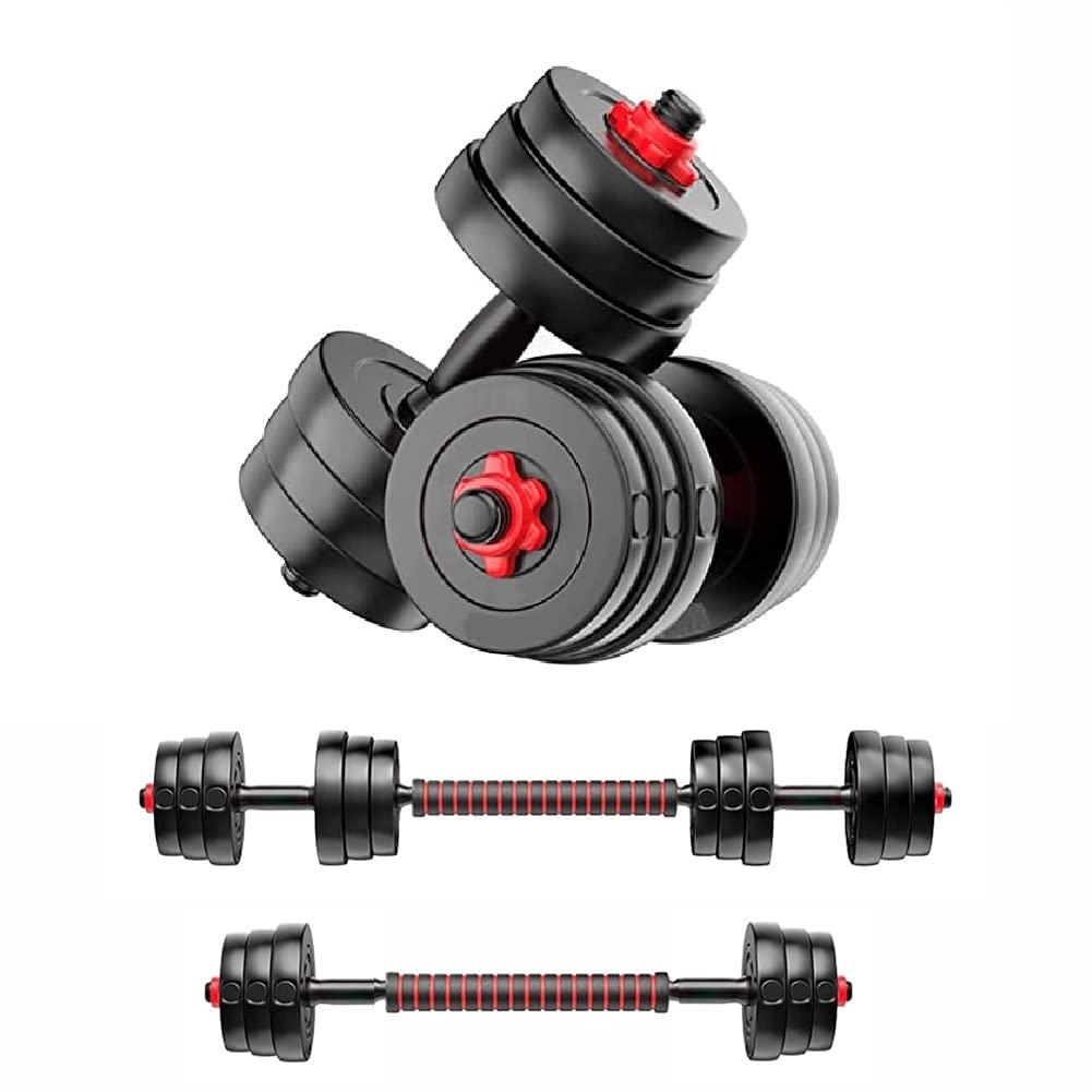 Bodyfit Multi 3 In 1 Convertible Adjustable Dumbbells With Home Gym Set Plates 20 Kg (2kg x 4 + 3kg x 4) Weight Plates.-image-30