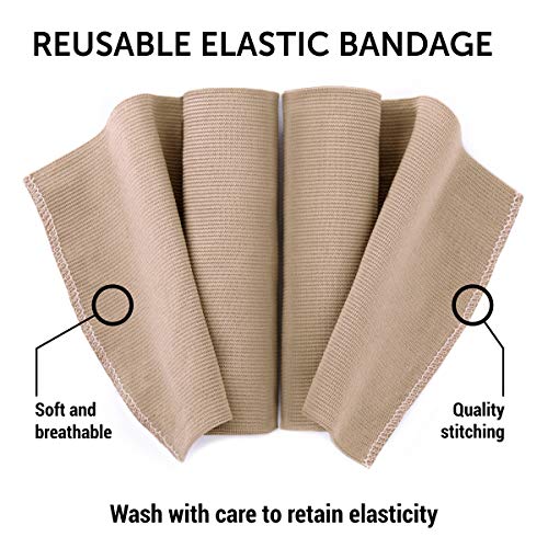 Premium Elastic Bandage Wrap – 2Pk + 18 Extra Clips – 6 In X 15Ft – Wide Compression Bandage Wrap #TOP5