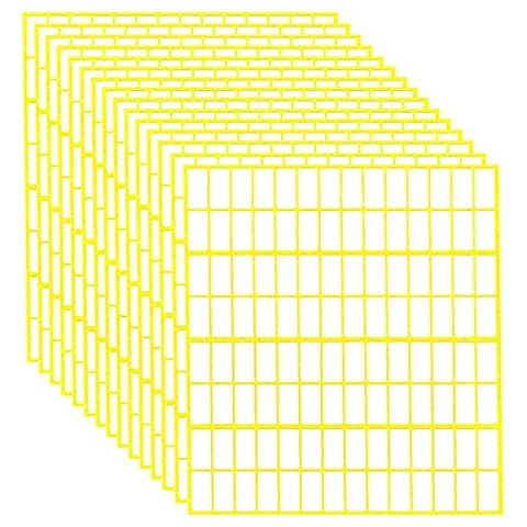 1680pcs Rectangular Label Stickers 15 Sheets 20 x 10mm Removable Self Adhesive Small Labels Printable Distinguish Price Labels for Bottle Jar File Folder School Office Kitchen by RuiChy Cover