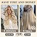 NAYOO Clip in Hair Extensions for Women 20 Inch Long Wavy Curly Blonde Hairpieces Full Head Synthetic Hair Hairpieces(6PCS,Blonde)