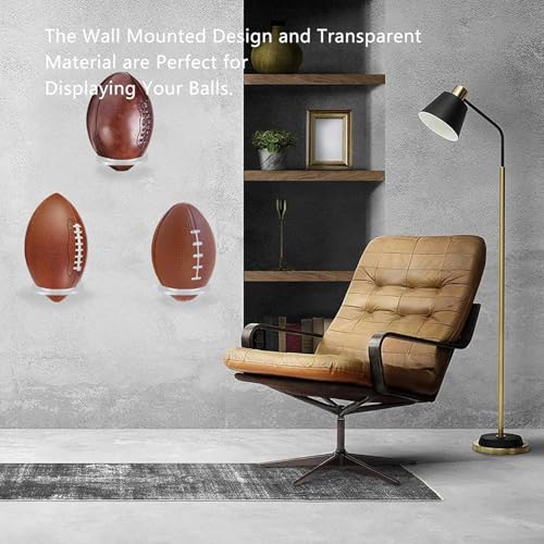 Soportes de Baloncesto para Pared Pack de 8 Estantes de Fútbol Acrílicos Transparentes 5