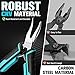DURATECH Mini Pliers Set, 6PCS Jewelry Pliers Set, CRV Construction, Includes Needle Nose, Diagonal, Long Nose, Bent Nose, End Cutting and Linesman Pliers, for Making Crafts, Repairing Electronic