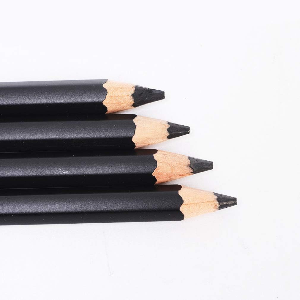 YYMIYU Black Sketch Drawing Pencil 6B Sketch Charcoal 12