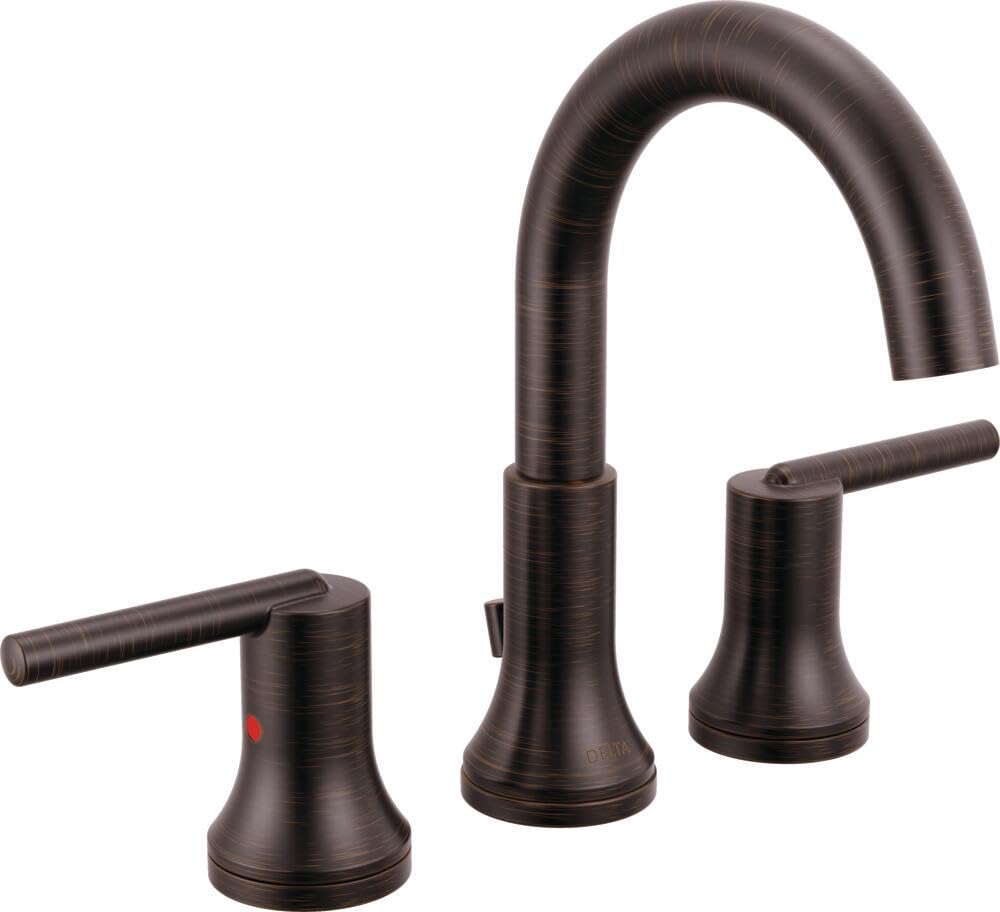 Delta Trinsic Oil Rubbed Bronze Bathroom Faucet 3 Hole, 8 Inch