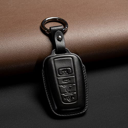 Image of Compatible with Toyota Key fob Cover Leather Toyota Keychain Holder case Protector Avalon Camry TRD Corolla Highlander Prius Prime RAV4 Prime CHR Accessories