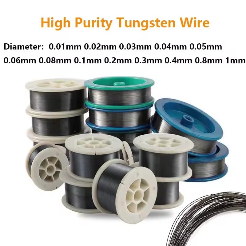 1pcs Tungsten Wires 99% Pure Tungsten Wire 0.01mm 0.02mm 0.03mm 0.04mm 0.05mm 0.06mm 0.08mm 0.1mm 0.2mm 0.3mm 0.4mm - 0.8mm (0.5mmx2m)