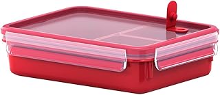 Emsa Clip & Micro Pojemnik Na Żywność/Lunch Z Wkładkami 1,2 L Czerwone