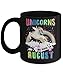 Mug à café coloré avec inscription « Unicorns are Born in August » - 325 ml - Noir