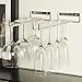 Wallniture Stemware Wine Glass Rack Holder Wall Mount or Under Cabinet Chrome Set of 2