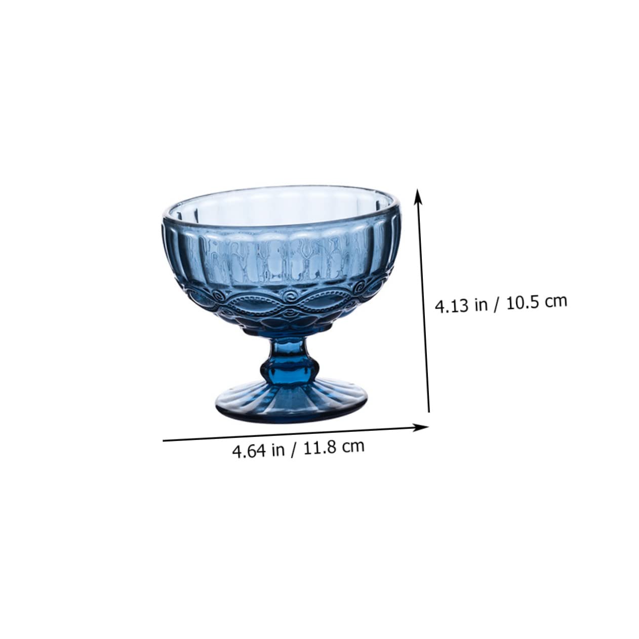 DECHOUS Transparente Eisbecher und Sicher aus Glas 3 Stück Hitzebeständig mit Elegantem Blumenmuster für Festliche Anlässe und Restaurants