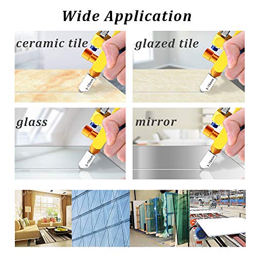 2 in 1 Glass Cutting Tool-Glass Breaking Pliers and Glass Cutter, Mirror Cutting Kit, Tungsten Glass Cutting Knife for Ceramic, Glass and Mirror, Manual Tile Cutter with Glass Breaker