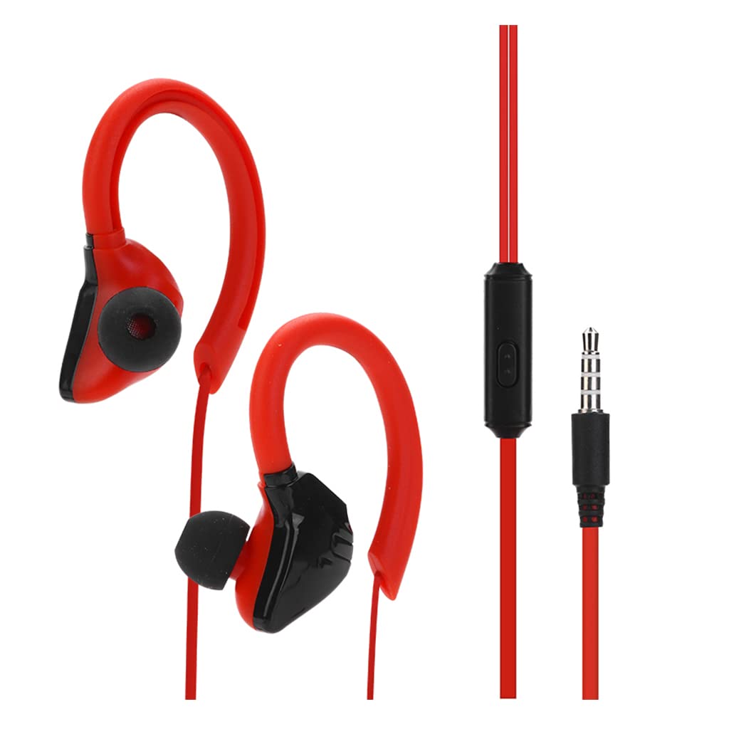 HDBD Sports Earbuds Wired with Microphone Wrap Around Earphones with Over Ear Hook in Ear Headphones for Cell Phones MP3/4