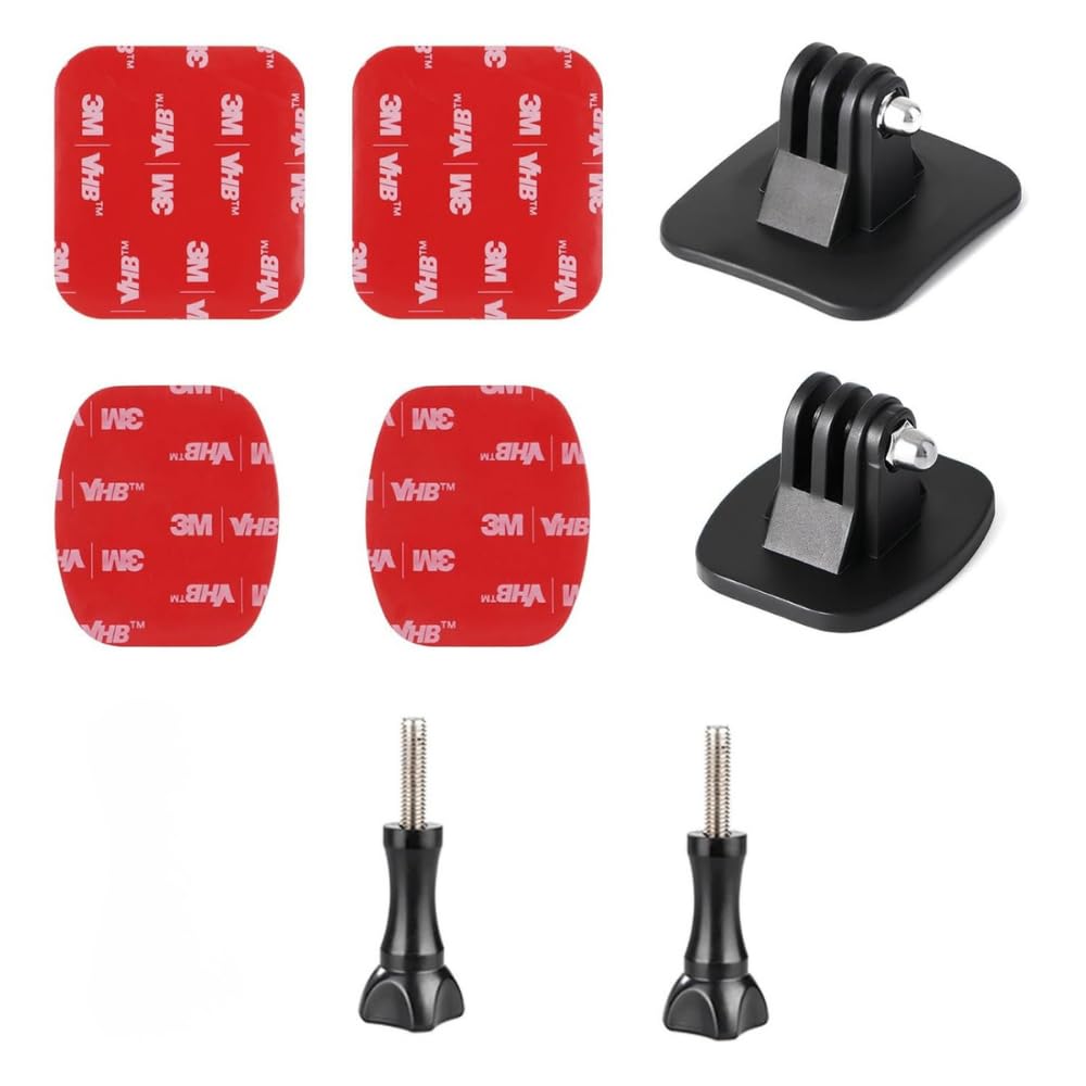 yantralay Adhesive Mount Base Kit for Action Camera | Curved & Flat Mounts Compatible with GoPro Style Cameras for Helmet Bike Dashboard-image-7