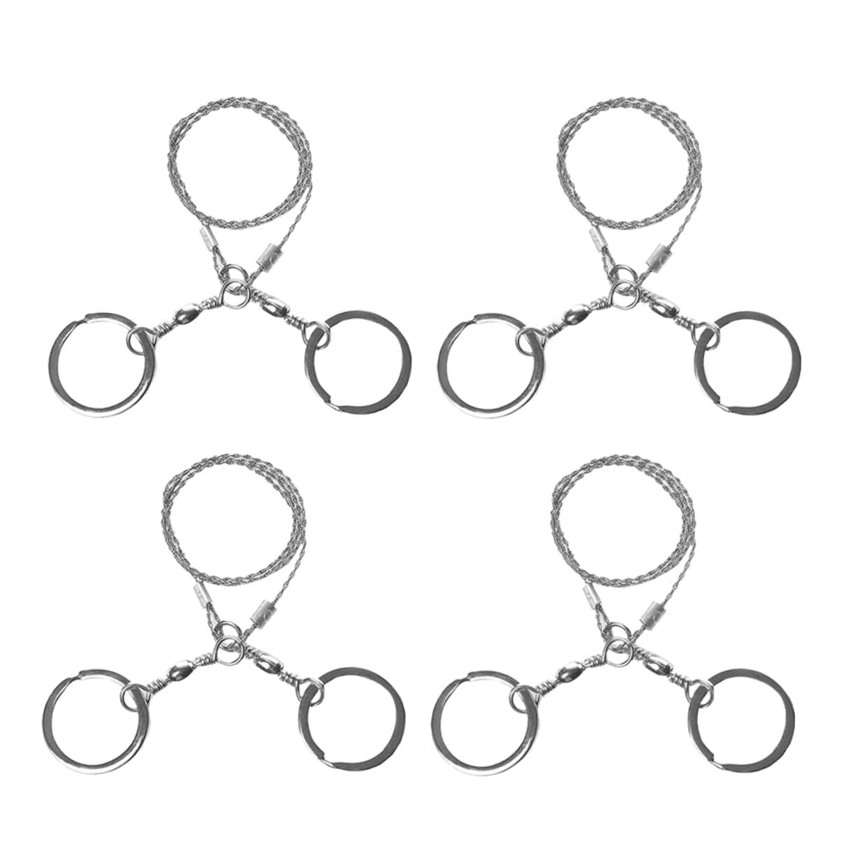 KOMBIUDA Survival Gear 4 Pack Pocket Chainsaws Stainless Steel Wire Saws for Outdoor Camping Saws