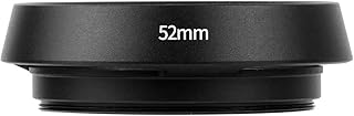 BGNing Camera Lens Hood Aluminium Lens Oblique Cover Internal Thread Hood Compatible with Leica/Sony/SLR Cameras (52mm Black)