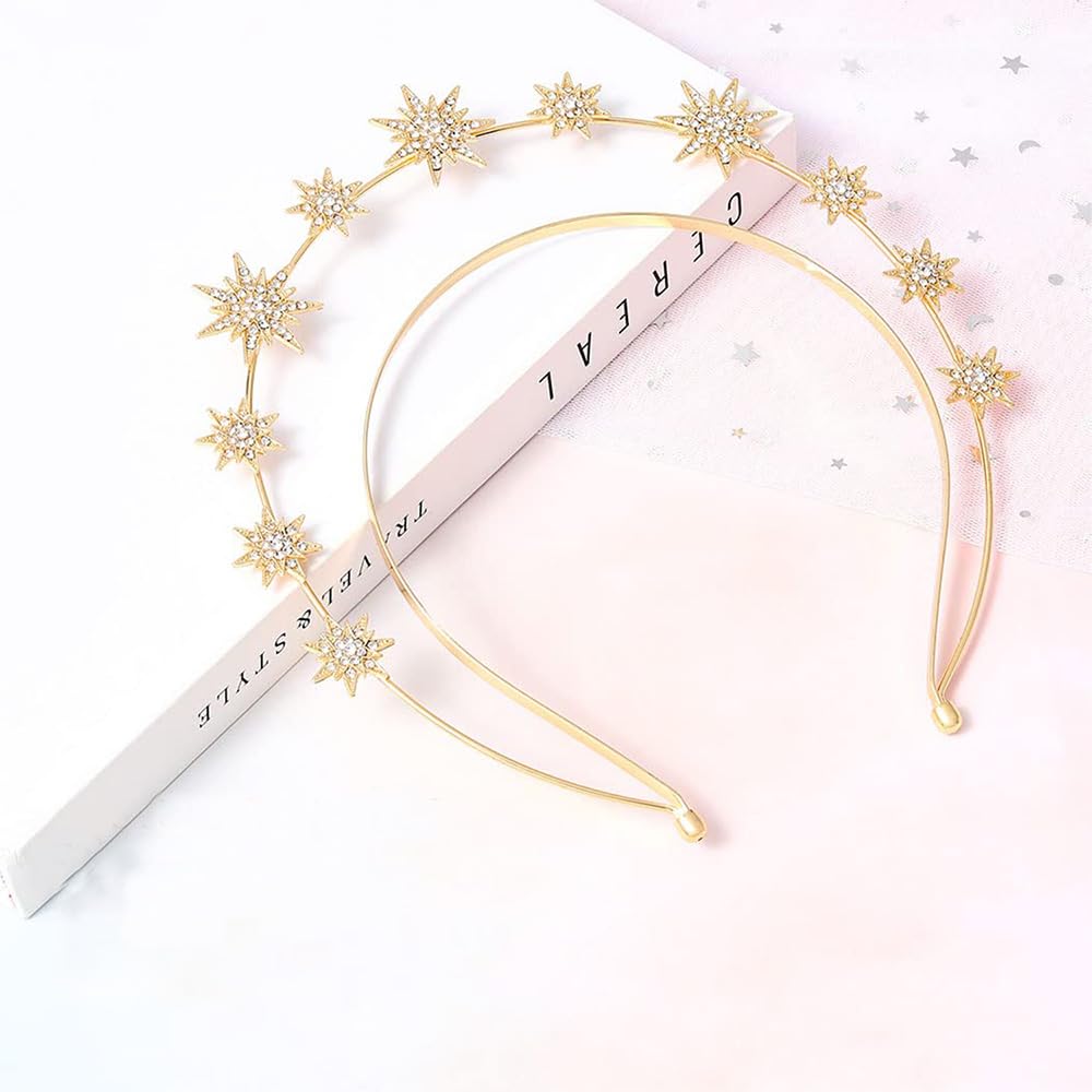 Cerchietto Per Capelli Imbottito Con Strass | Fascia Larga Gialla, Elegante Per Feste E Matrimoni - 3