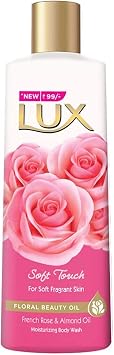 Lux Soft Touch Silk Essence & Rose Infusion Moisturising Body Wash, 240ml