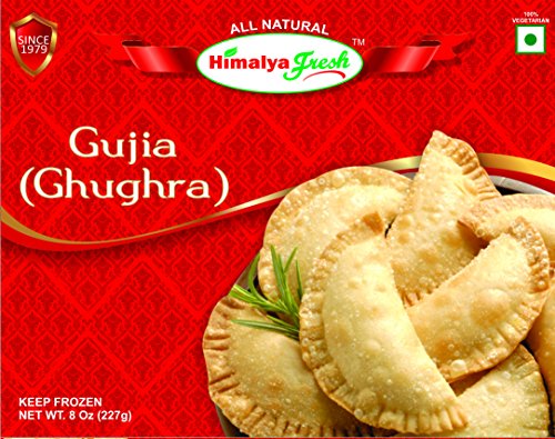 HIMALYA FRESH Gujia (Ghughra) 8oz - Premium Authentic Indian Food & Sweets Made With Pure Buffalo Milk - No Fillers Or Preservatives (1 Box)