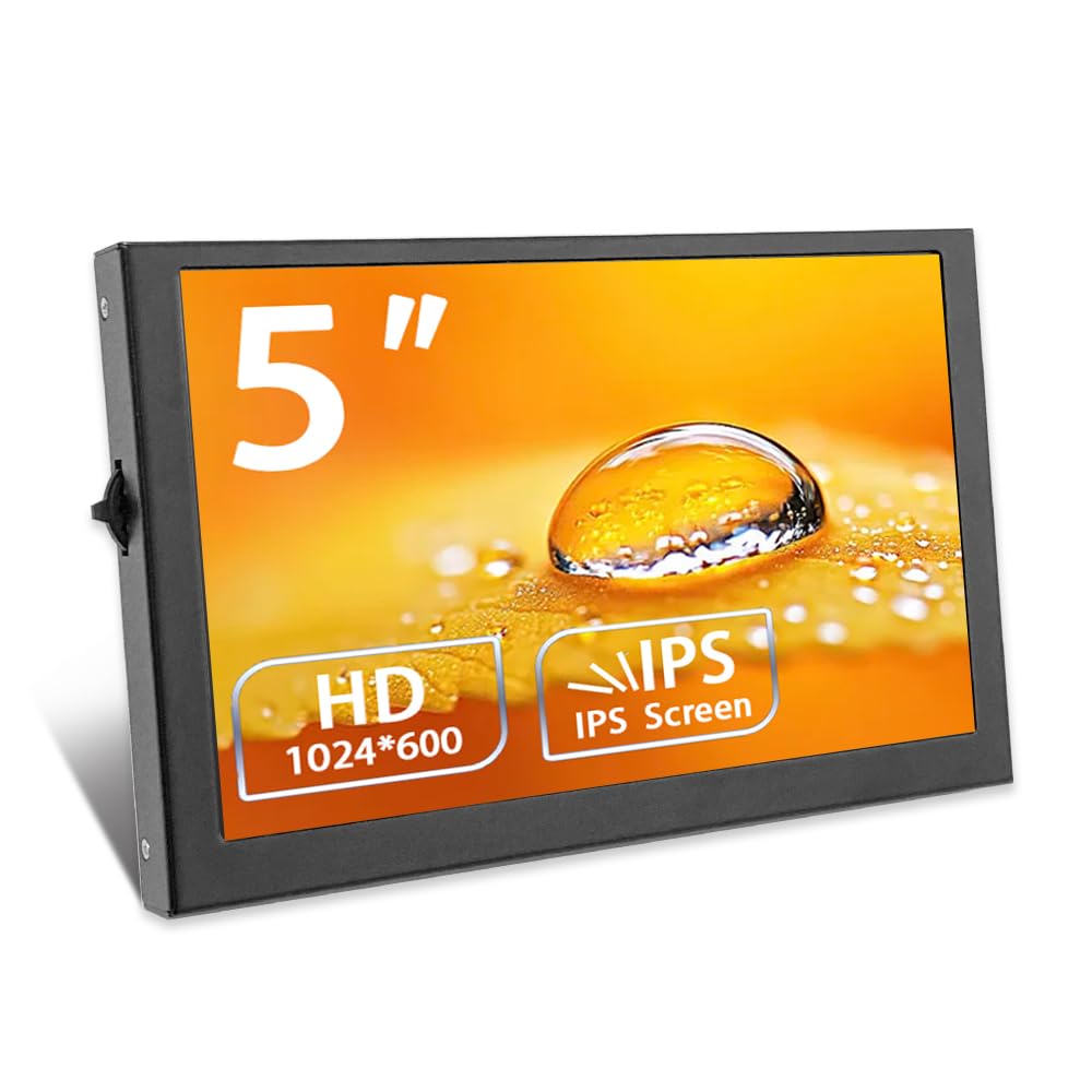 5inch WSVGA 1024 * 600 High Pixel Display 100% SRGB Without Touch Panel HDMI-Compatible Module for Raspberry pi 3/3B/3B+/4/4B Orange pi Banana pi MINI PC