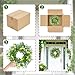 Artificial Green Eucalyptus Wreath for Front Door: 24 Inch Summer Wreaths for Indoor and Outdoor Decor, Large Boxwood Wreath for All Seasons, Spring Greenery Wreaths for Indoor/Outdoor Decorations