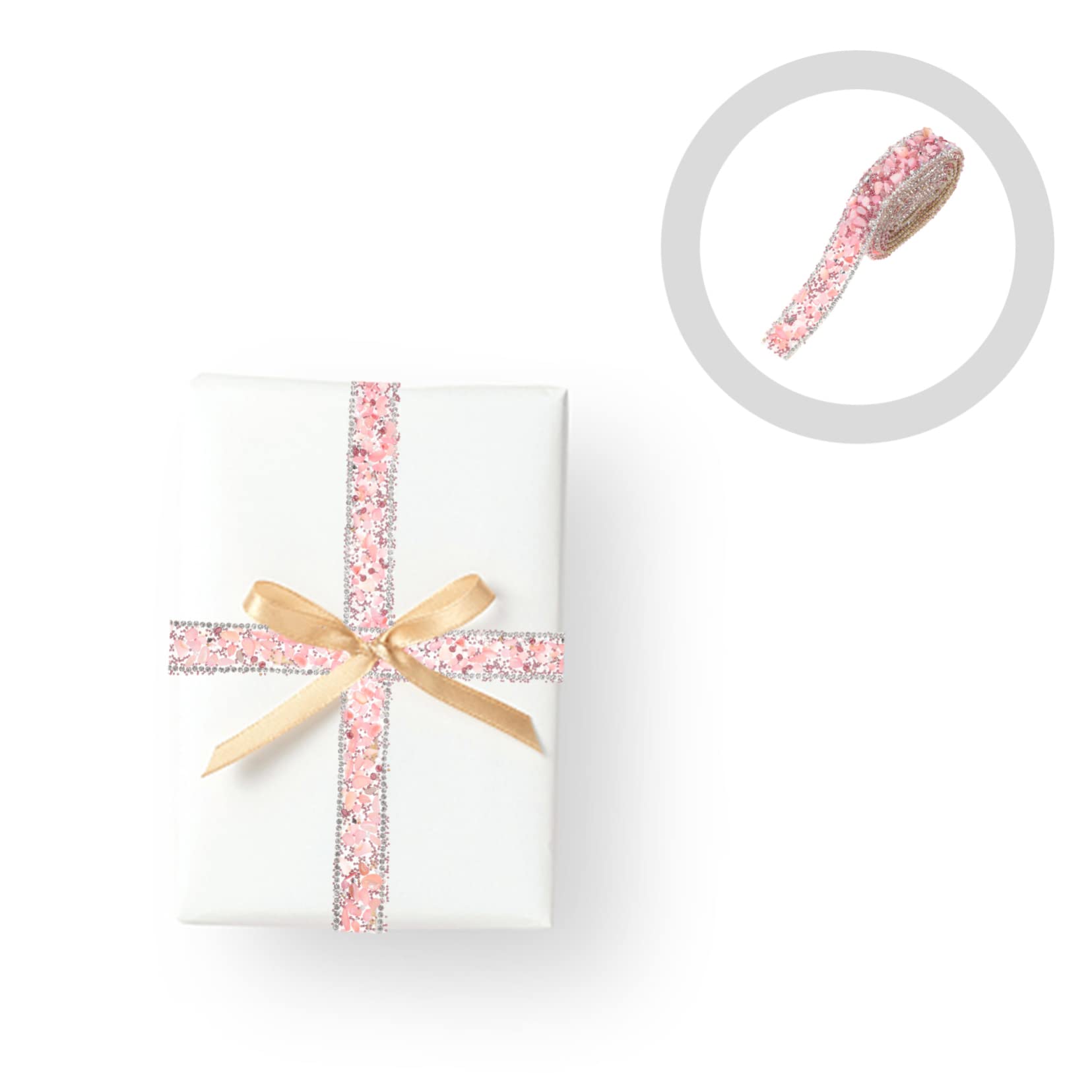 Tofficu 4rollen Dekorativer Strass Trim Zuschneidbar Elegantes Design Für Hochzeiten Und Partys Handgefertigt Kleidung Leicht Anwendbar Hitzebeständig Vielseitig Verwendbar