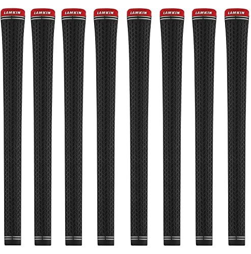 Lamkin Crossline Black 360 Golf Grip Bundle (8 Piece), Standard