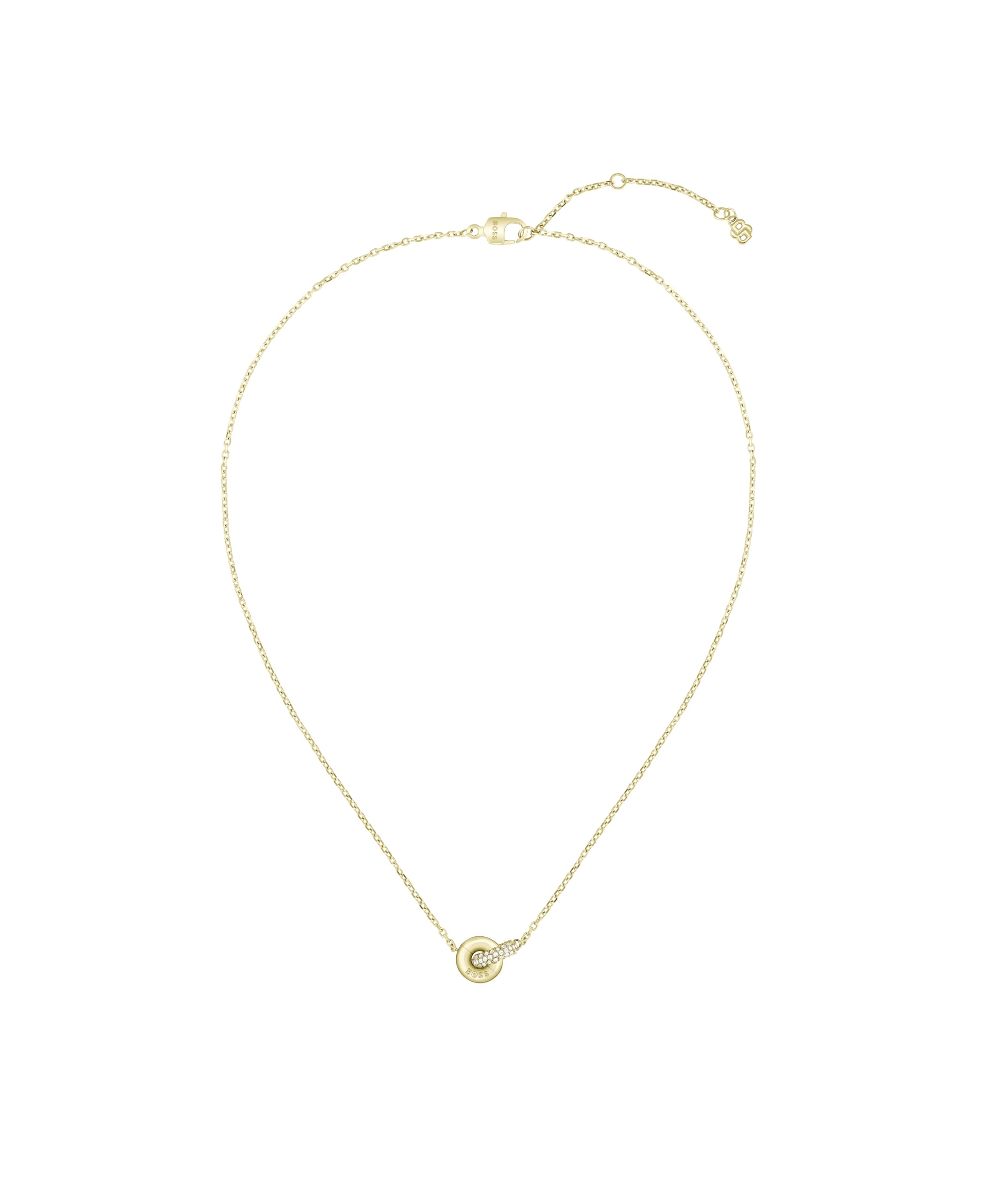 Women's Boss Live Precious Gold Ip Interlink Circle Pendant