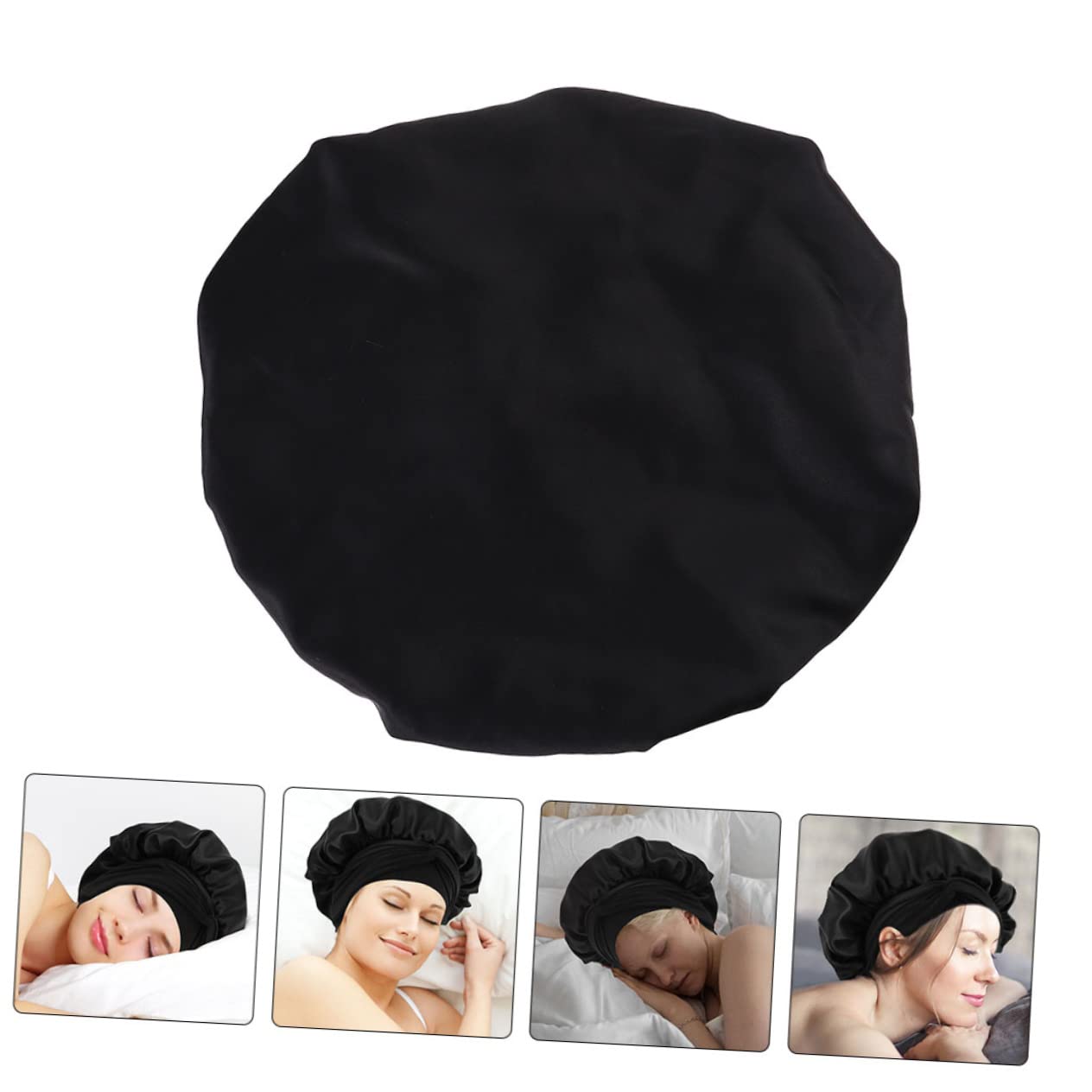 minkissy 4piezas Gorro De Dormir De Satén Para Mujer Sombrero Práctico y Elástico Para Envolver El Cabello Noche