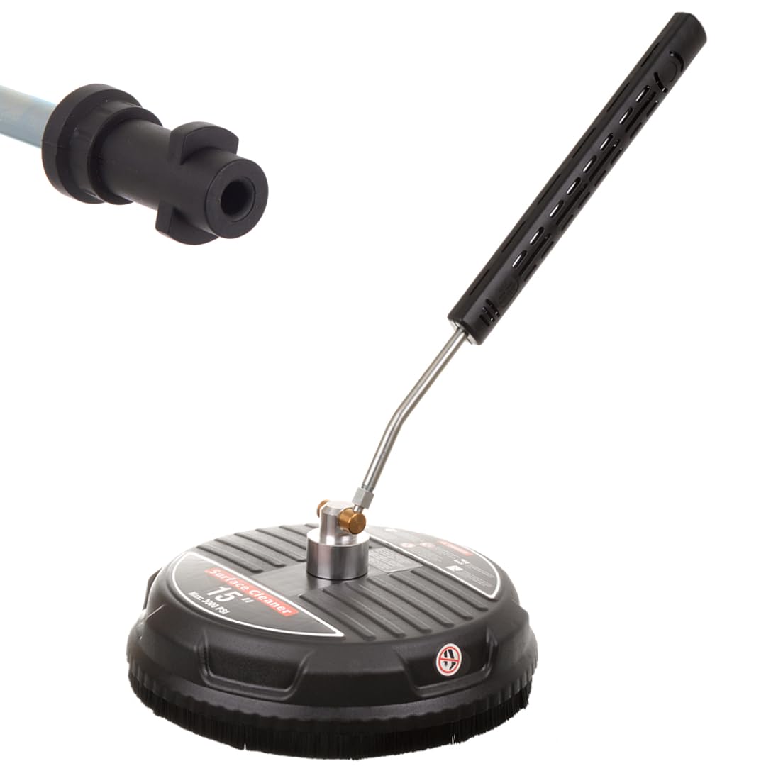 TECHKAR T-Racer Flächenreiniger Terrassenreiniger Bürste 380mm Durchmesser Kompatibel mit Karcher Hochdruckreiniger K2 K3 K4 K5 K6 K7