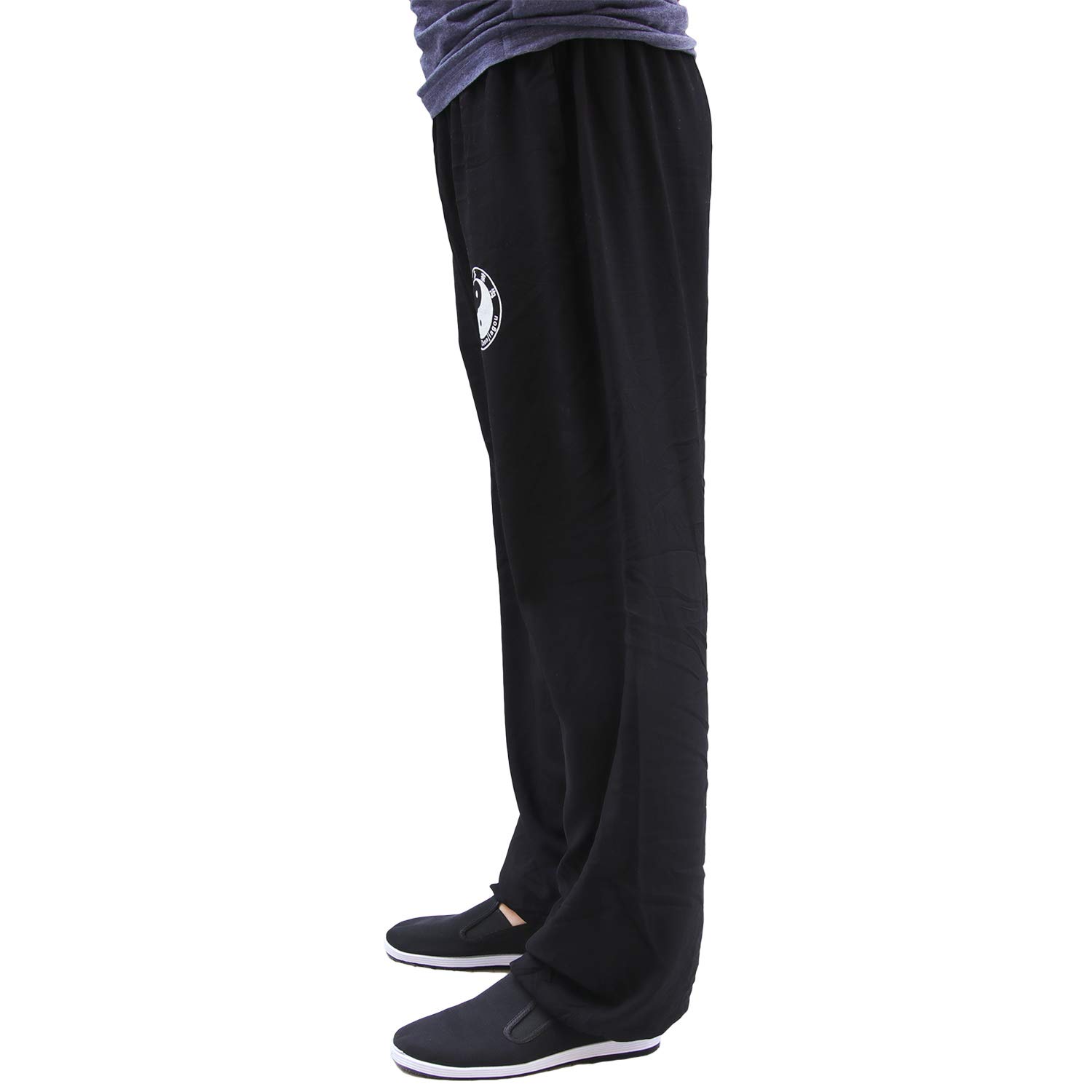 Pantalones de Tai Chi Hombre y Mujer y Niño Pantalones de Yoga Qigong Abierto a los Tobillos Pantalones Kung Fu Wing Chun Artes Marciales Chinas Anchas y Agradables Viscosa - 2 Bolsillos