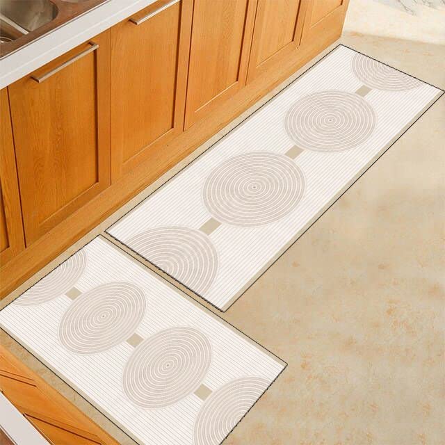 Tapis Antidérapant Lavable - 50x140cm, Couleur Beige - Pour Couloir, Cuisine, Salon - Personnalisable à Couper