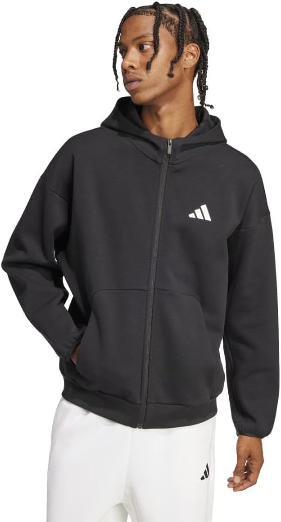 future icons 3 stripes fleece full zip hoodie