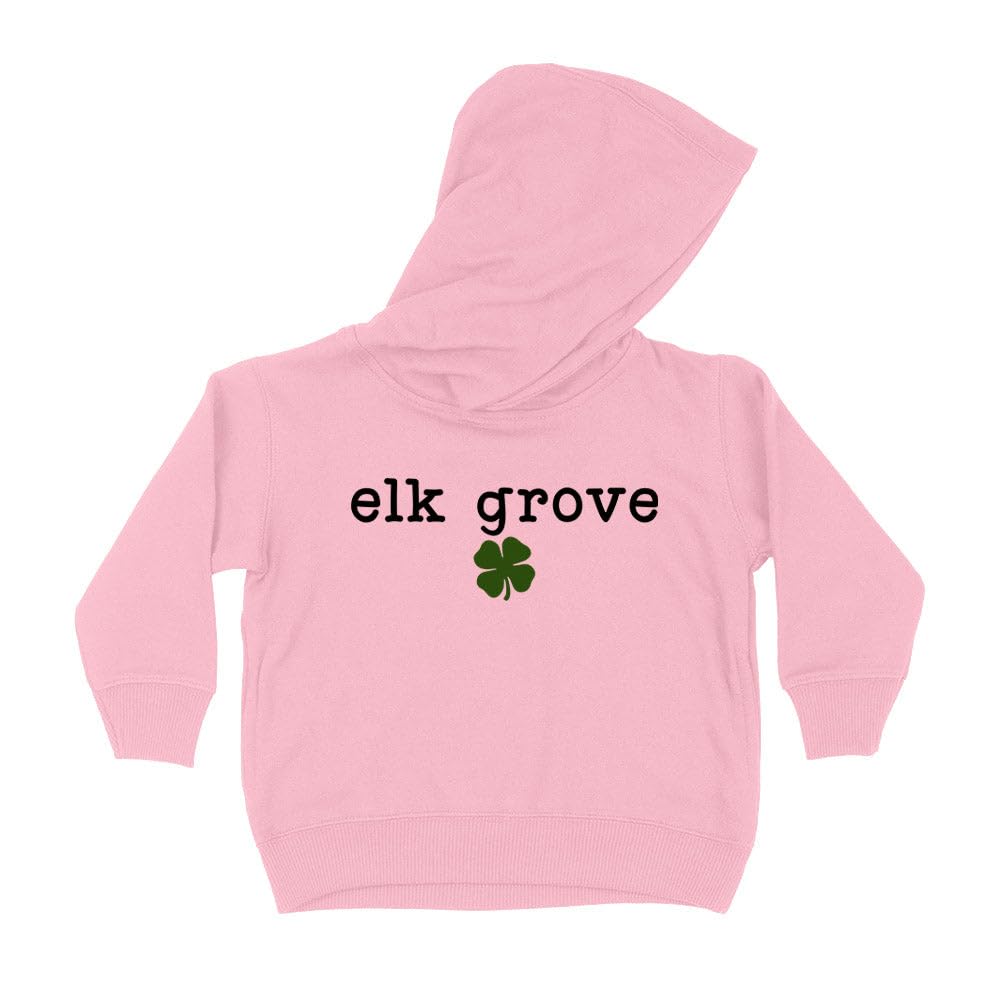 Elk Grove Shamrock Kids Hoodie Sweatshirt Toddler 5T Light Pink