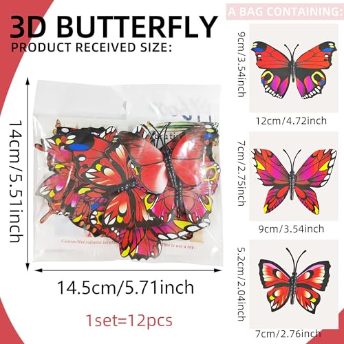 Autocollants muraux 3D papillon pour masquer un mur abîmé