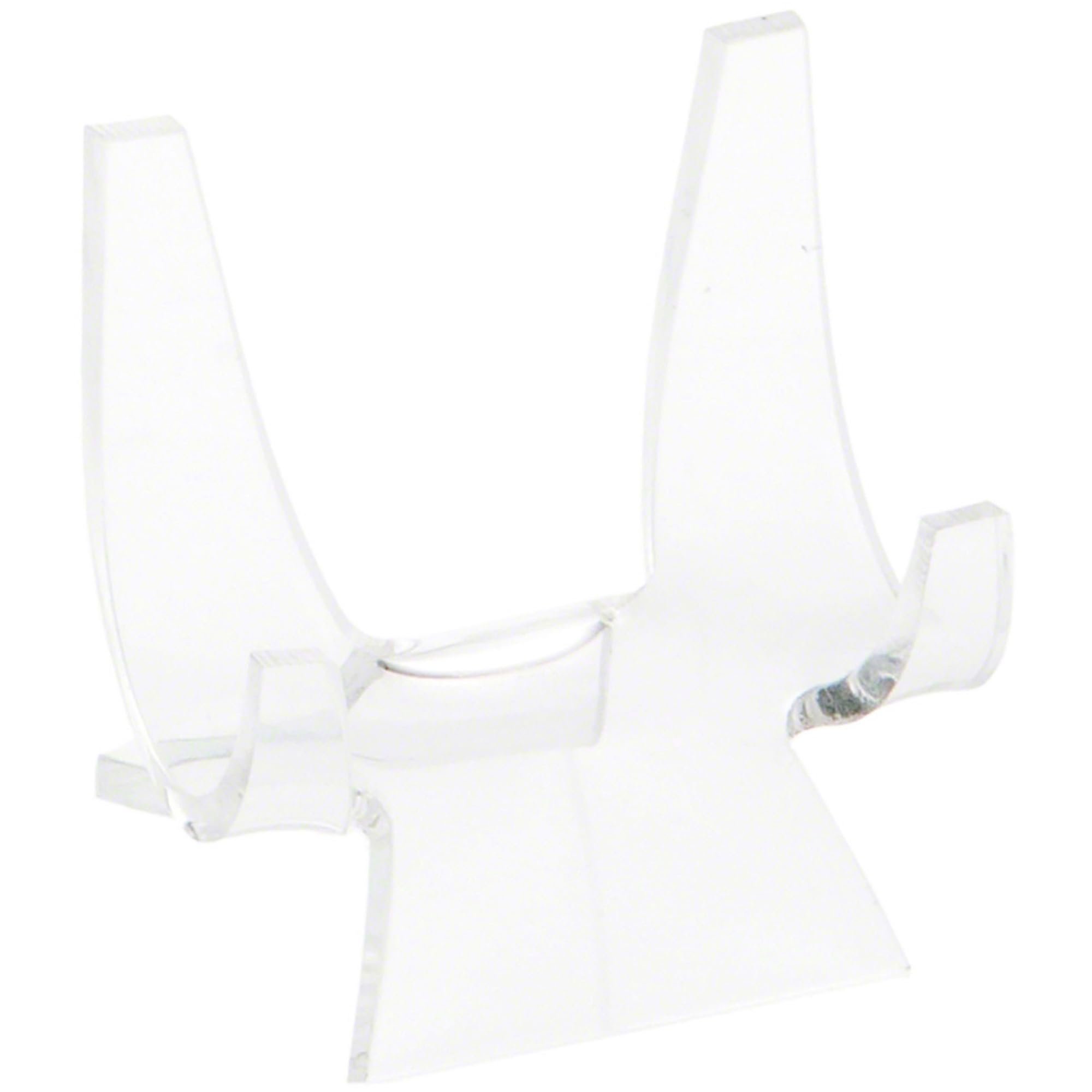 Plymor Clear Acrylic Double-Scoop Display Easel, 2.375" H x 2.25" W x 2.125" D (6 Pack)