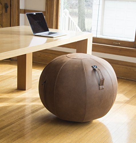 Vivora Luno Exercise Ball Chair, Lacewood Cover, Leatherette, Max Size (25 to 26 inches), for Home Offices, Balance Training, Yoga Ball