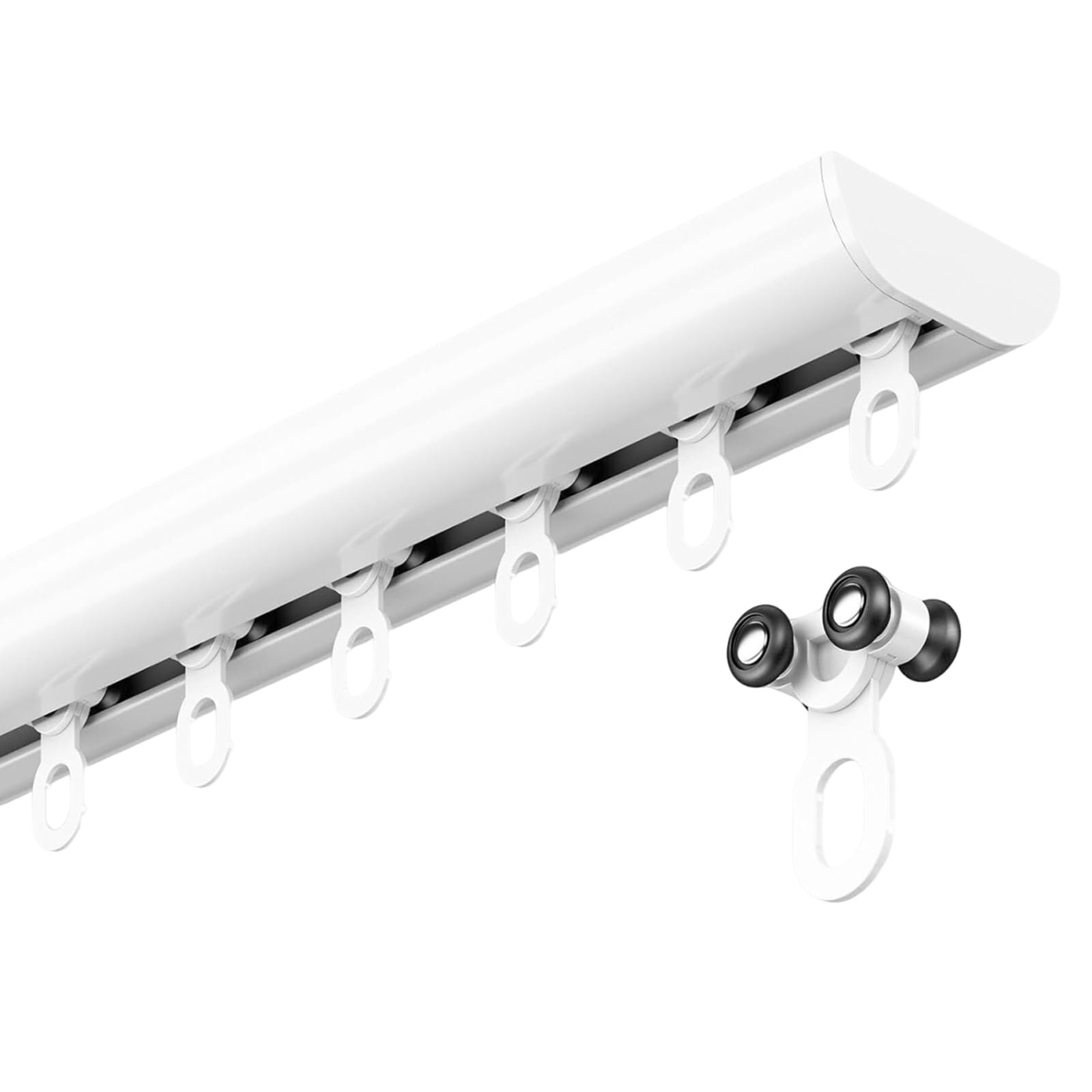 System szyn sufitowych ze stopu aluminium, 1,0 m, przesuwne pręty do salonu, sypialni, prysznica, kampera, idealne rozwiązanie do oddzielenia pokoju i prywatności, łatwa instalacja