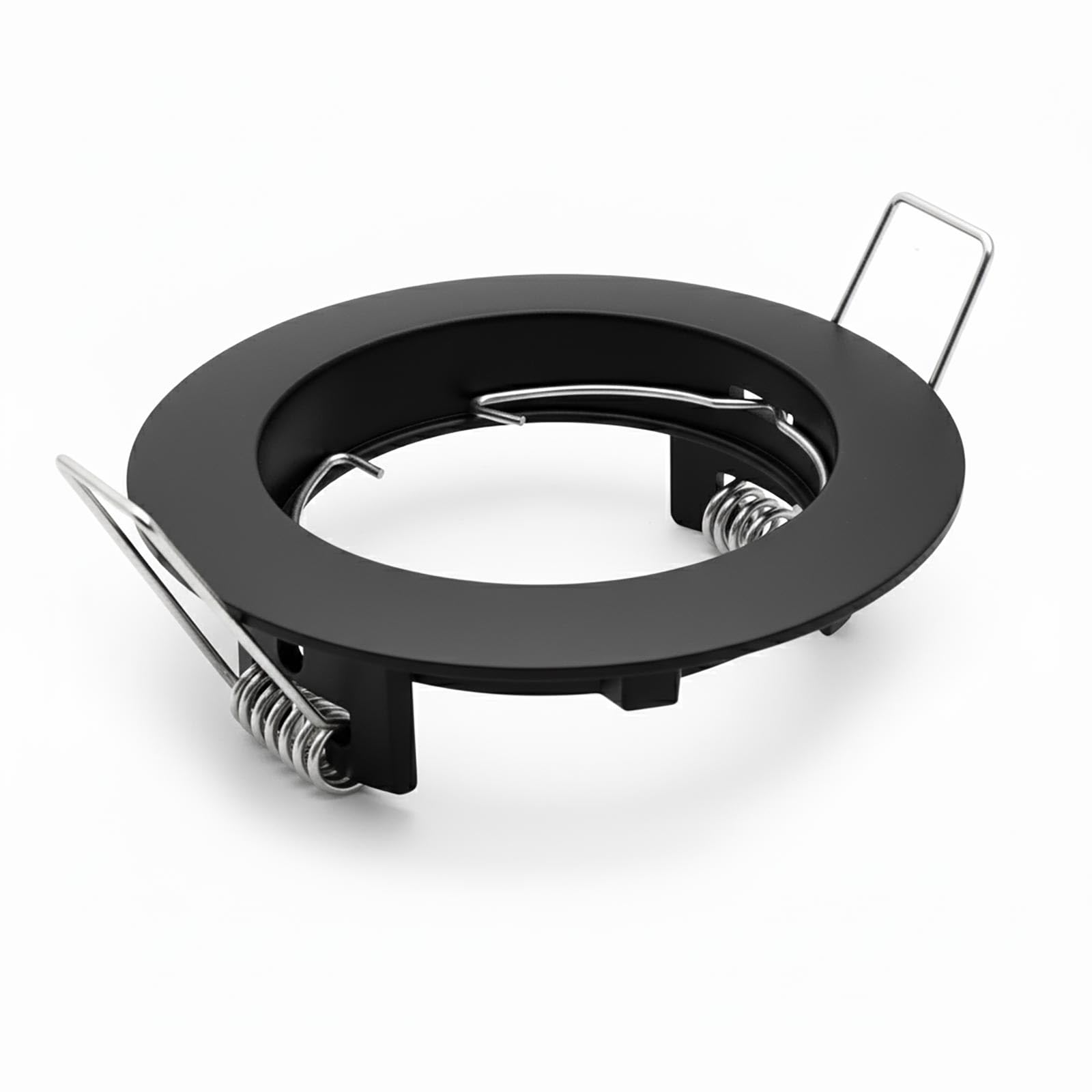 Porta faretto rotondo nero incasso foro 6cm supporto lampade LED GU5.3 GU10