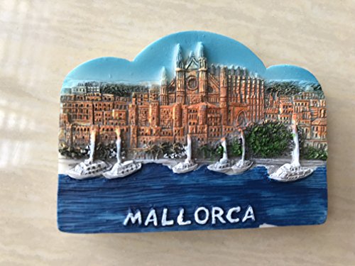 Imán decorativo 3D Mallorca para nevera 8x6 cm miniatura 2