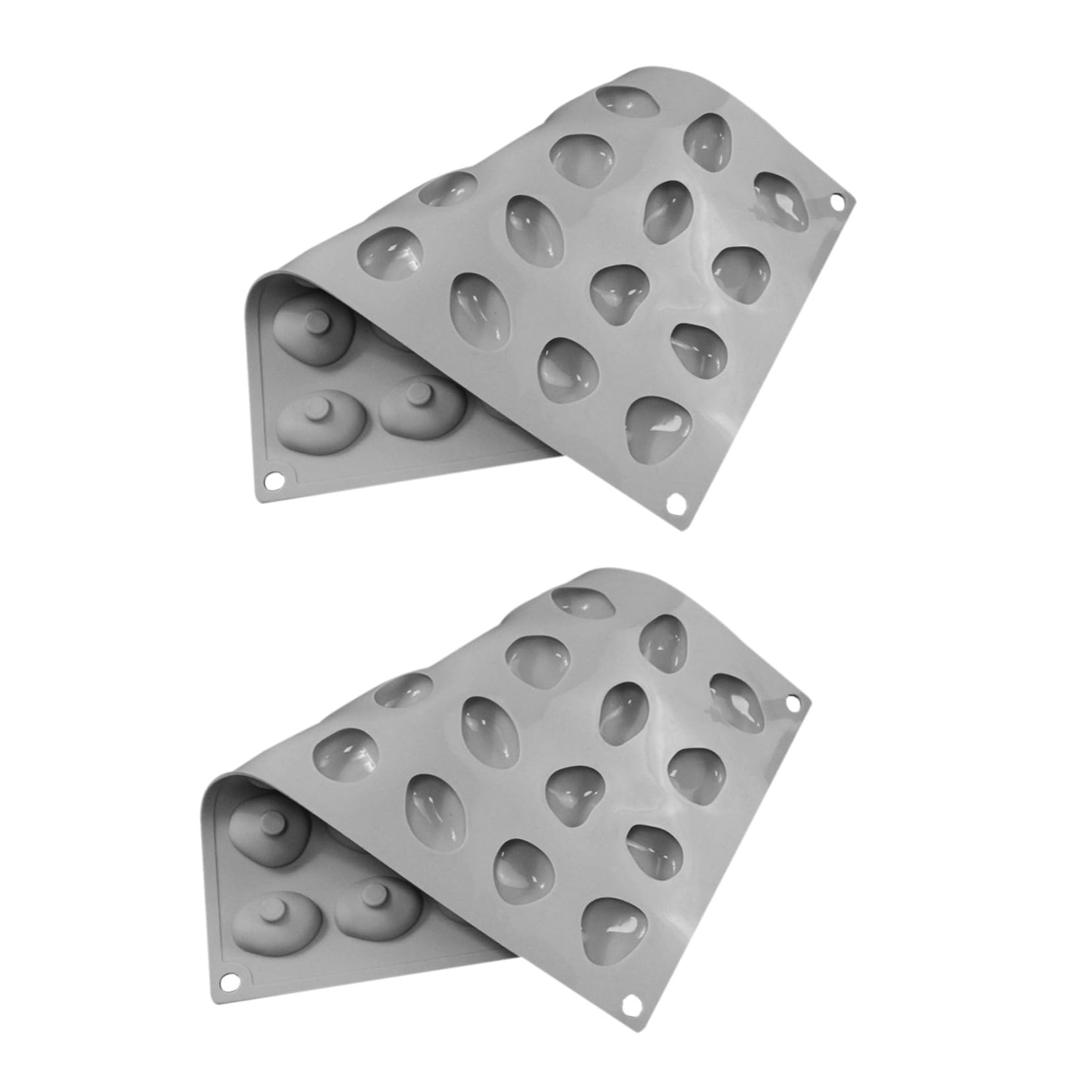 TOYANDONA 2pezzi Stampo in Silicone Per Cioccolatini Forma Di Pietra Cavità Antiaderenti Per Caramelle Al Cioccolato Gelatina Cubetti Di Ghiaccio e Dolcetti