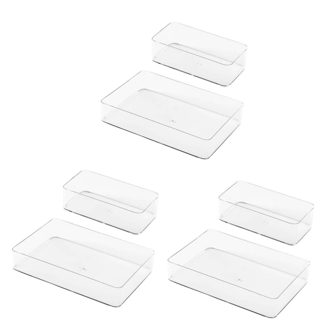 Lurrose 6 Piezas caja de almacenamiento de cocina divisores porta utensilios organizador de cajones de cocina cajas almacenaje cajas de almacenaje suministros para el hogar páginas