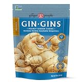 GIN GINS Peanut Ginger Chews – 100% Natural Candy by The Ginger People – Individually Wrapped Healthy Treats - Made with the Fresh Rhizome – Peanut Flavor – 3oz Bag – Pack of 1