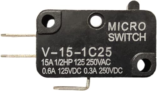 Miniatura 8 de Szliyands Paquete de 20 interruptores de límite micro miniatura V-152-1C25 SPDT momentáneos tipo palanca de bisagra de acción rápida