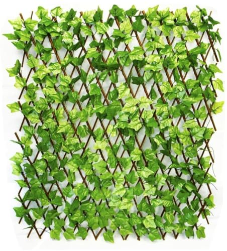 VRB Dec 1 Pcs Expandable Grass Fence Artificial Wall Hedge Balcon...
