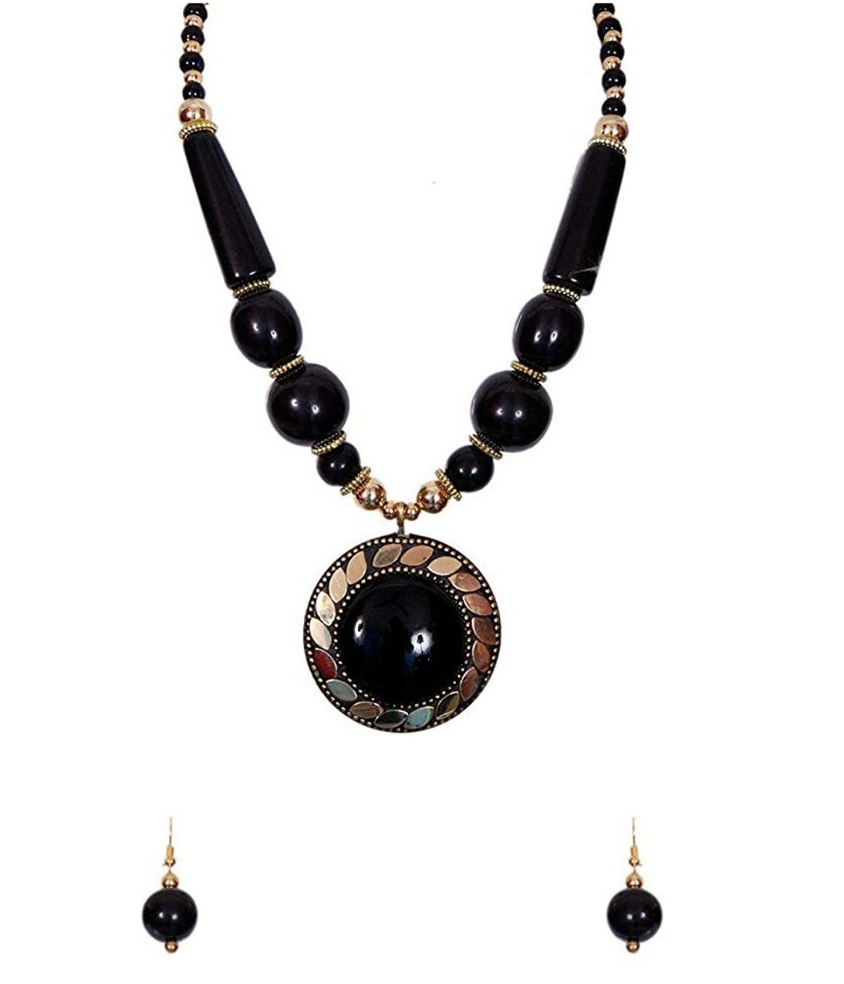 See full amazon price history chart for RBLISS CG Black Gold Plated Handmade Necklace Set With a Pair of Earrings for Women RBLISS CG Black Gold Plated Handmade Necklace Set With a Pair of Earrings for Women (B0CKDKDK2L) Amazon Price History, Amazon Price Tracker