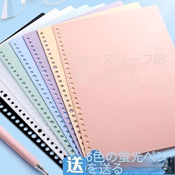 Amazon.co.jp: ルーズリーフ バインダー B5 26穴 大容量 金属