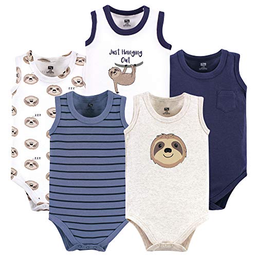 Image of Hudson Baby Unisex Baby Cotton Sleeveless Bodysuits