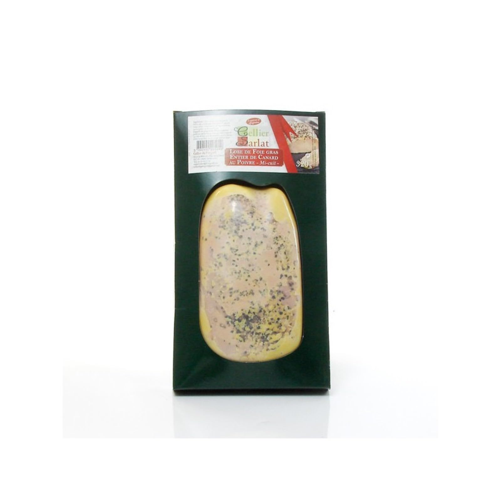 Lobe de Foie Gras de Canard Entier mi-cuit au Poivre Noir 320g