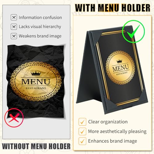 12 pack double-sided menu holders 434x 634 pu leatherette a-frame table tents for restaurant bar cafe wedding durable and foldable design 12 pack 434 x 634