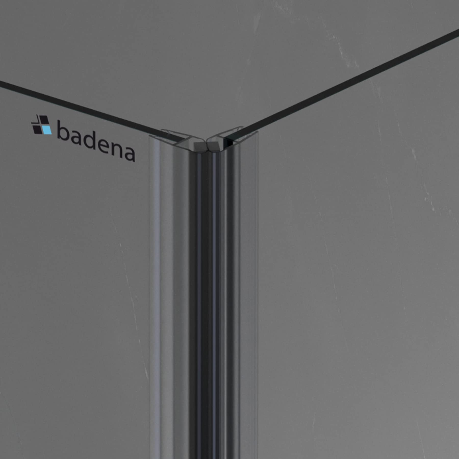 Badena Magnetdichtung für Duschtüren Set I 200cm Magnetduschdichtung 90 Grad I Duschdichtung Magnet 6mm 7mm 8mm Glastür I Eckdusche Ersatzdichtung magnetisch